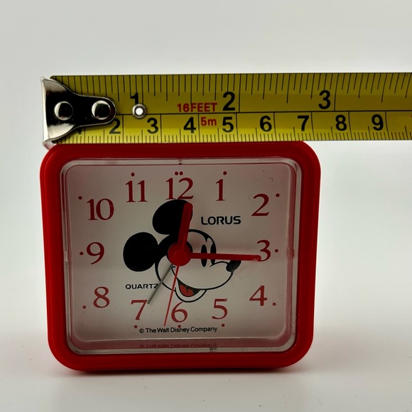 Vintage, Walt Disney Mickey Mouse Travel Alarm Clock by Lorus Quartz - Picture 5 of 6